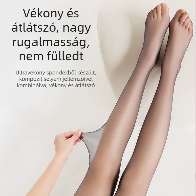 YiFan Női fekete harisnyák, Anti-Snag, tartósak, 0D ultraátlátszó, Stay-Up