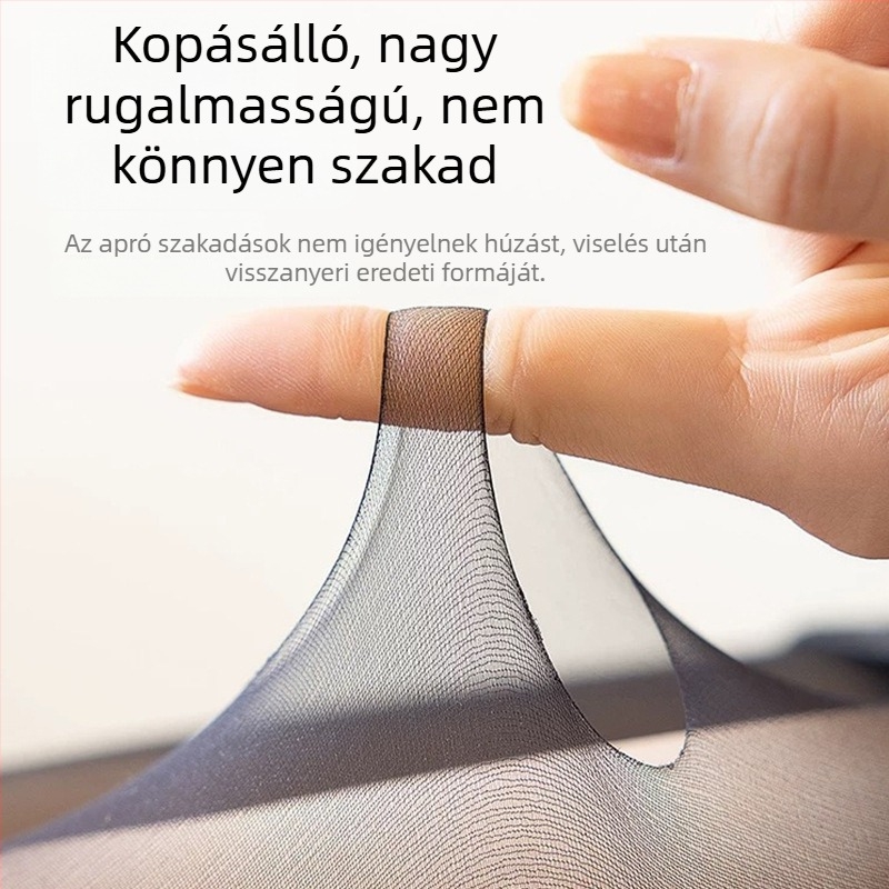 YiFan Női fekete harisnyák, Anti-Snag, tartósak, 0D ultraátlátszó, Stay-Up