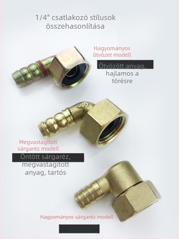 Gáztűzhely univerzális csatlakozó 1/2" belső menettel, forgatható könyök