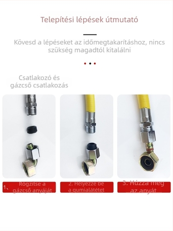 Gáztűzhely univerzális csatlakozó 1/2" belső menettel, forgatható könyök