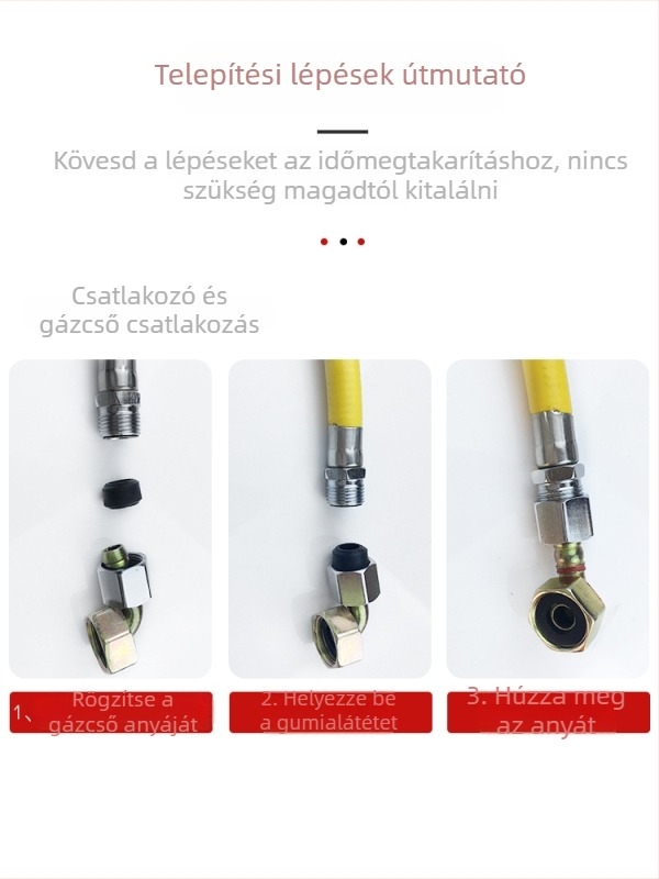 Gáztűzhely univerzális csatlakozó 1/2" belső menettel, forgatható könyök
