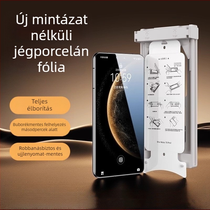 Huawei Mate60 Pro-hoz kerámia kijelzővédő, HD 4Pro, teljes képernyős, ütésálló és porálló, Pura70