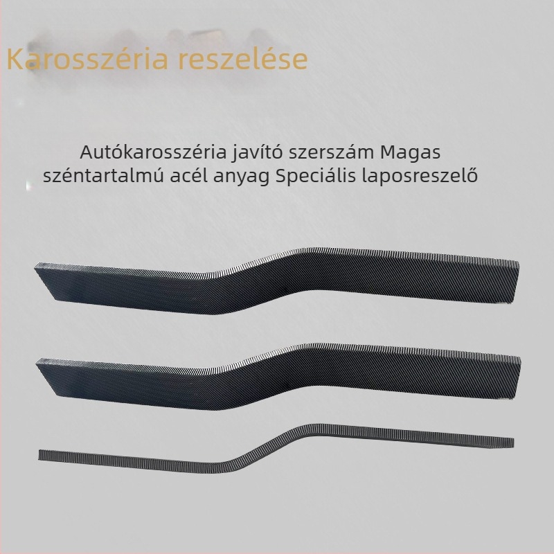 Nagy széntartalmú acélból készült autótest karosszéria lemezjavító eszköz – különleges alakú sík reszelő