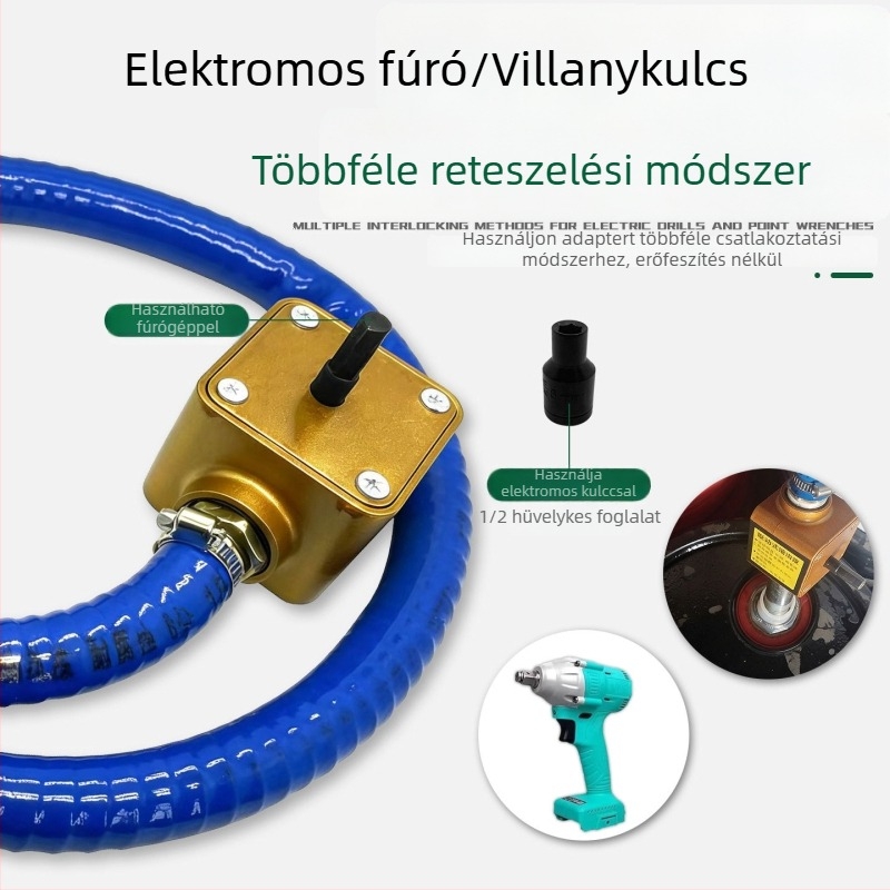 Puluoen Kétirányú olajpumpa, olajokhoz, kompatibil elektromos csavarhúzóval és fúróval