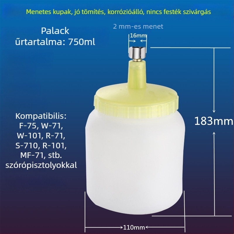 Szórópisztoly műanyag tartállyal és alsó tartállyal - F75, PQ2, W77
