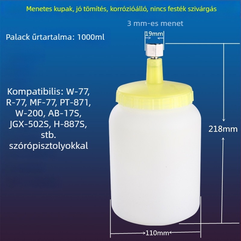 Szórópisztoly műanyag tartállyal és alsó tartállyal - F75, PQ2, W77