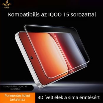IQOO 15 Ultra és IQOO Z11 Turbo kijelzővédő edzett üvegből pormentes telepítődobozzal