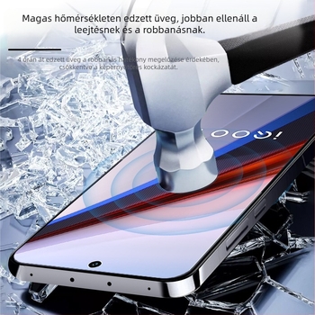 IQOO 15 Ultra és IQOO Z11 Turbo kijelzővédő edzett üvegből pormentes telepítődobozzal