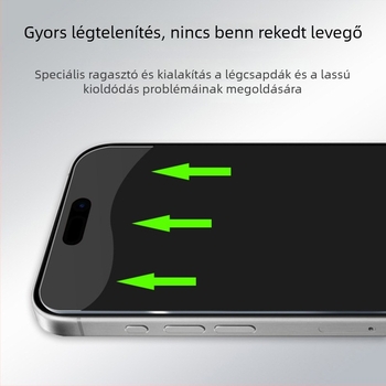 iPhone 17E mattított edzett üveg kijelzővédő, HD képminőség, egyenes él, szitanyomás