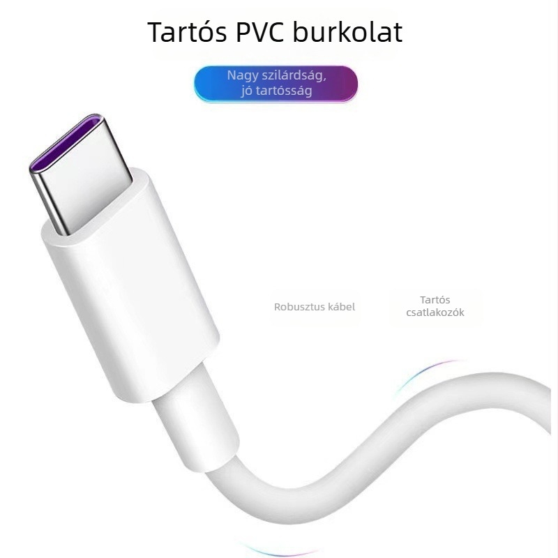 2A Gyors töltésű USB-C adatkábel Android eszközökhöz, Type-C