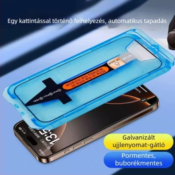 iPhone 17 Pro Max Corning edzett üveg kijelzővédő, edge-to-edge védelem, anti-peep, HD, teljes képernyő