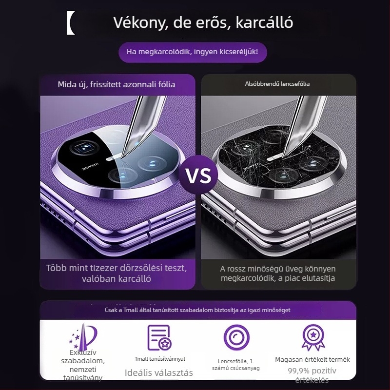 Huawei Mate X6 lencsefilm, Mate X5 hátlapi kamera védőfólia, teljes fedettség, gyűjteményes kiadás