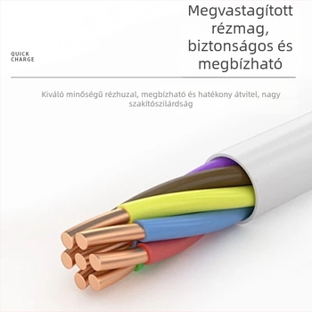 Személyre szabott ajándék kulcstartó 3-in-1 gyors töltésű fonott USB-kábel Type-C, Lightning és Micro-USB