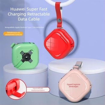 Macaron telefonállvány és 3-in-1 töltőkábel Apple, USB-C és Android számára, 1 m hosszú, gyors töltés