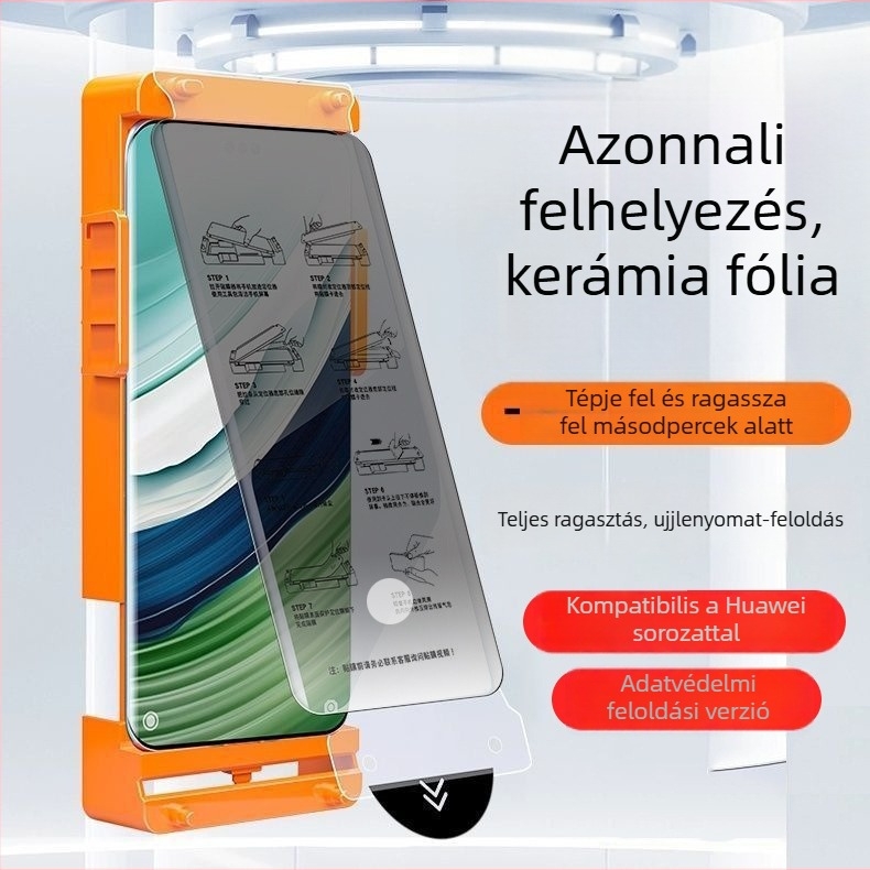 Teljes ragasztású anti-peep kerámia fólia képernyővédő Huawei Mate70 Pro és Nova13 Pro számára