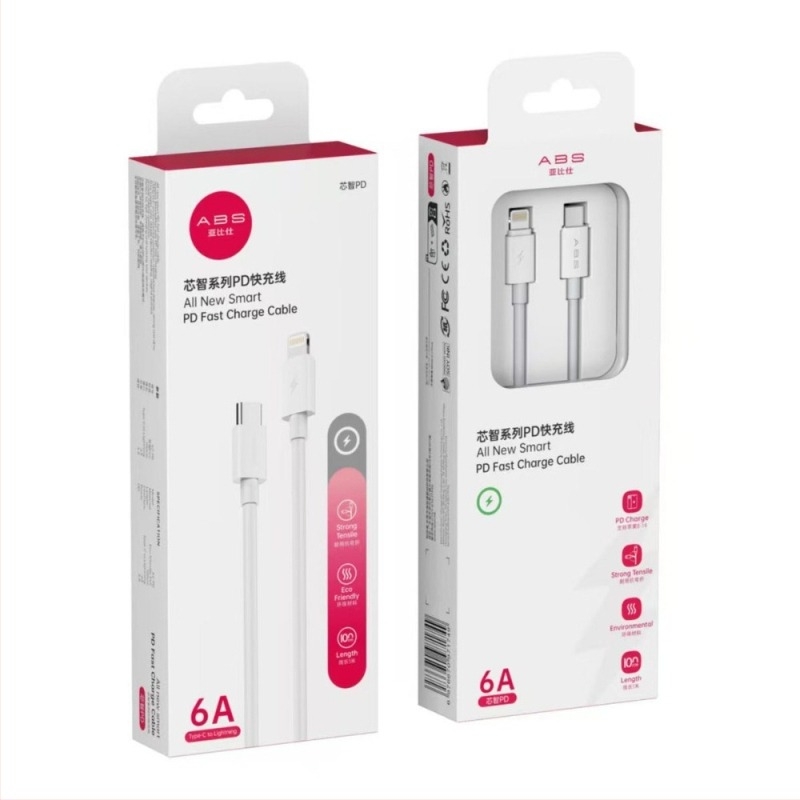 Abhis Core Smart Series Lightning PD adatkábel, 1 m, iPhone 8–14 kompatibilis, PD 20W töltés
