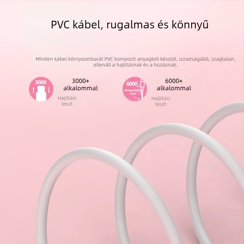 Abhis Core Smart Series Lightning PD adatkábel, 1 m, iPhone 8–14 kompatibilis, PD 20W töltés