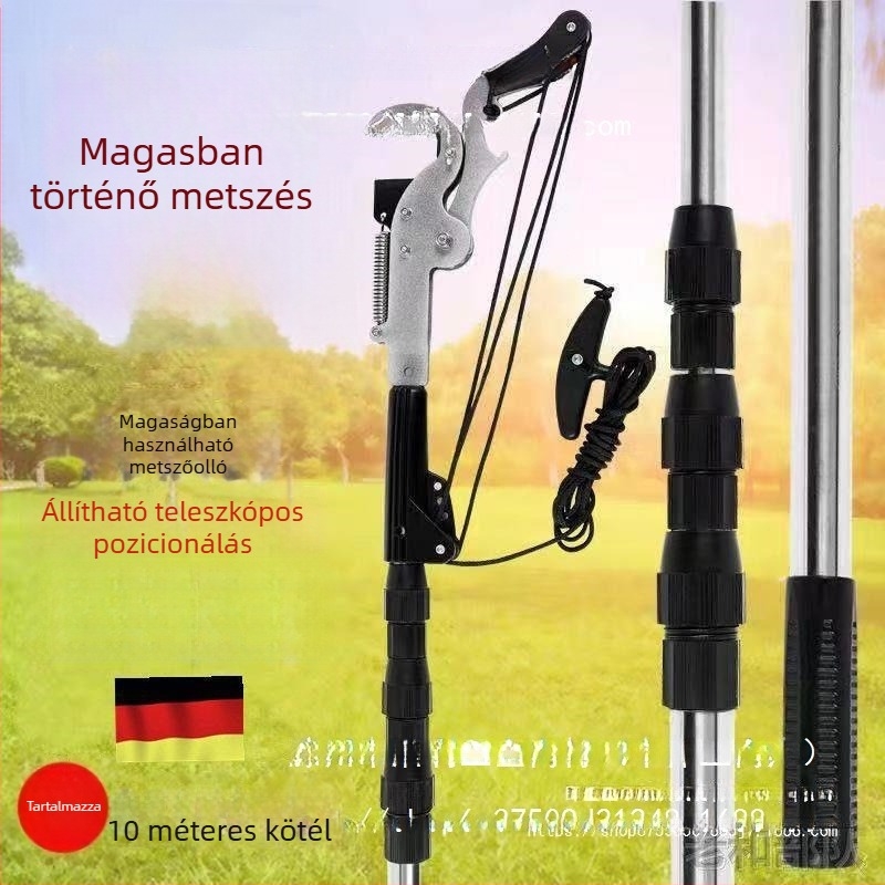 Teleszkópos ágvágó magas ágakhoz, vastag ágak metszéséhez a kertben