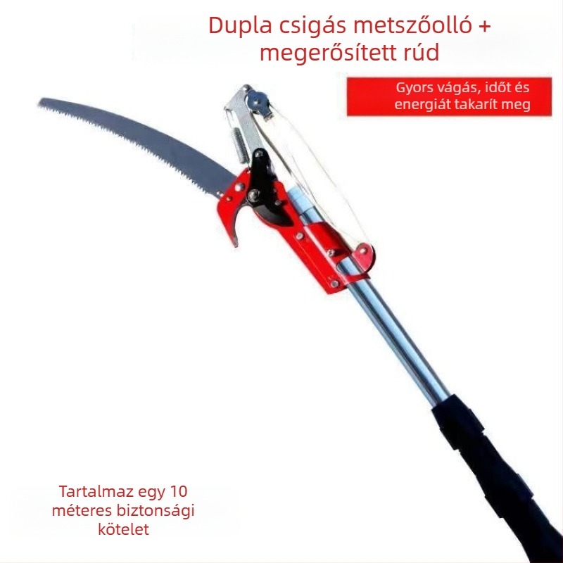 Teleszkópos ágvágó magas ágakhoz, vastag ágak metszéséhez a kertben