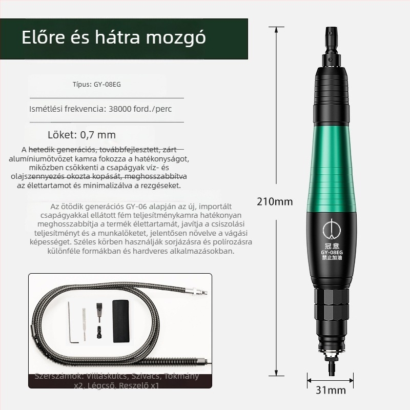 Crown Meaning Pneumatikus ultrahangos reszelőgép polírozó eszközzel – balra–jobbra lengő ismétlődő mozgás