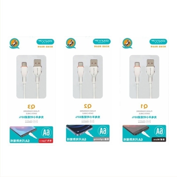 PVC rugalmas gyors töltőkábel okostelefonokhoz Lightning, Micro USB és USB-C csatlakozókkal – hossz 1–2 m, TPE anyag, színek: fehér, rózsaszín, kék, zöld, fekete