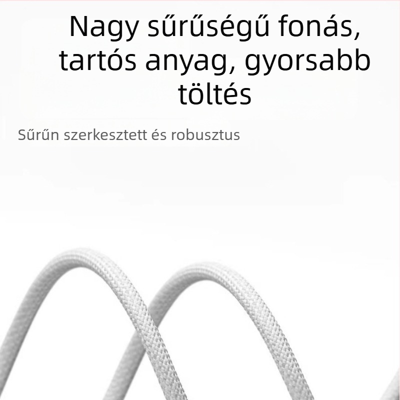 iPhone 15–17 készülékekhez USB-C PD gyors töltés és adatátviteli kábel, hossz 1–2 m