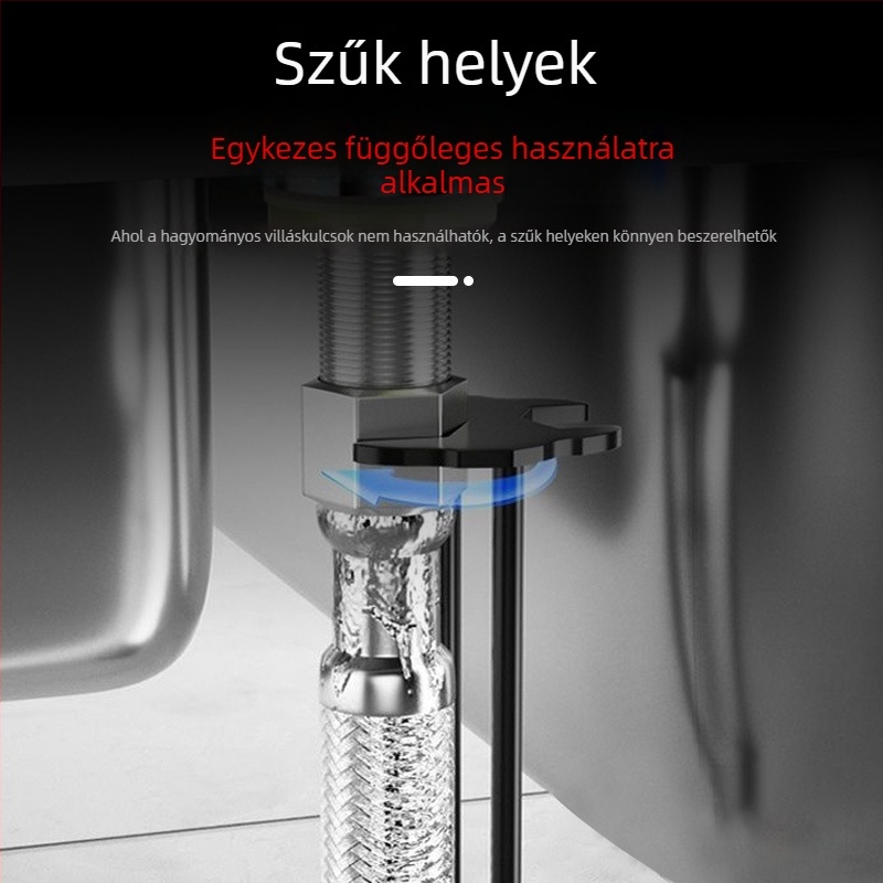 Többfunkciós mosogató-készülék csaptelekhez, tömlőkhöz és szerelvényekhez – javítási és szerelési eszköz a fürdőszobába