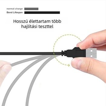 Notebookhoz készült DC átalakítófejek készlete, 5 cserélhető fej, 5.5×2.1 mm, USB adapter