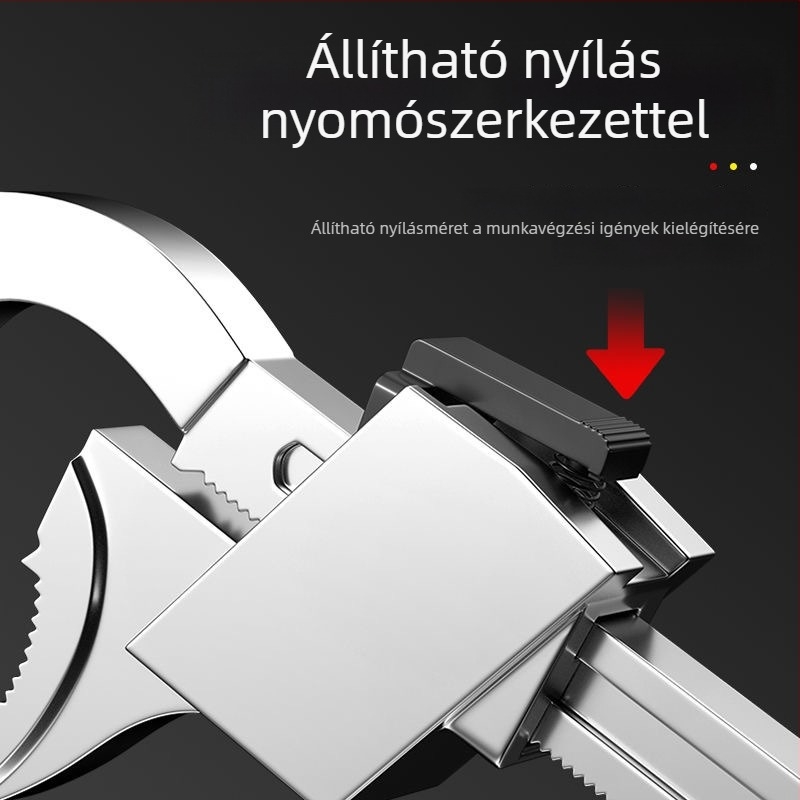 Új alumíniumötvözetű fürdőszobai kulcs nagy nyílású mosogatóhoz, mozgatható szerelőeszköz, többfunkciós mozgó harapólemez