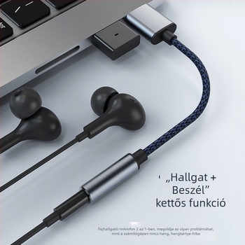 USB külső Hi-Fi hangkártya számítógéphez 3,5 mm-es csatlakozóval – 2 az 1-ben digitális audió adapter fejhallgatókhoz