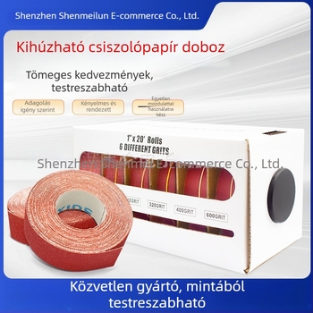 25x6 mm-es kihúzható csiszoló szalag készlet – dobozos, alumínium-oxid csiszolópapírral és csíkokkal a polírozáshoz