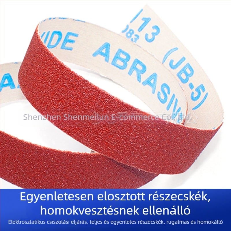 25x6 mm-es kihúzható csiszoló szalag készlet – dobozos, alumínium-oxid csiszolópapírral és csíkokkal a polírozáshoz