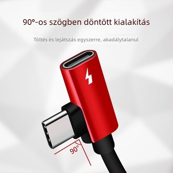 USB-C 2-in-1 audio- és töltés adapter Apple eszközökhöz, 3,5 mm jack-kel