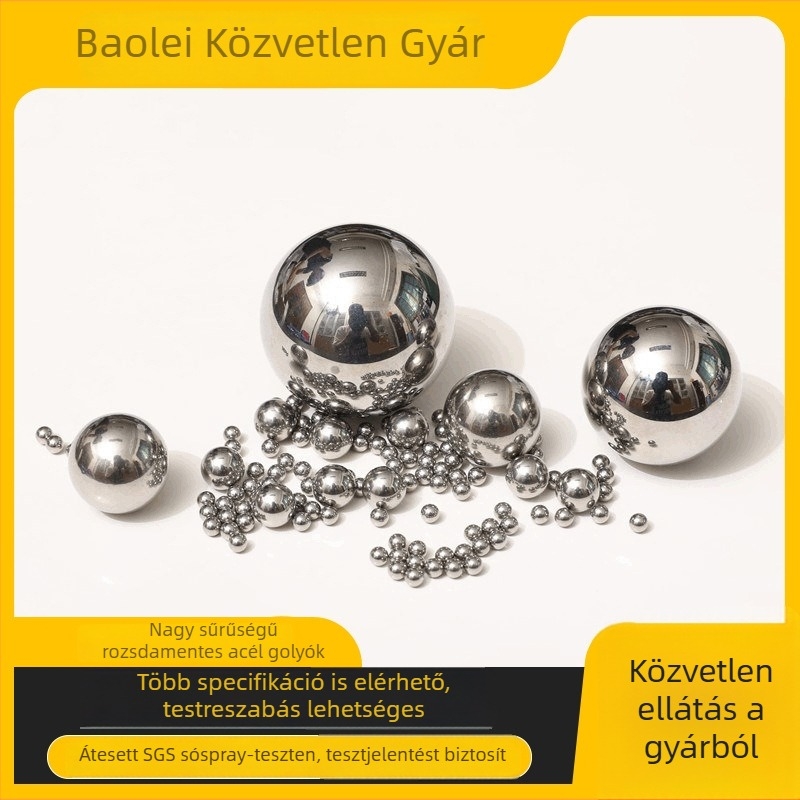 Rozsdamentes acélgolyó 3,96 mm, 201 típus, fényes felület