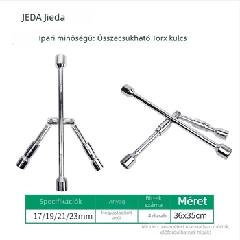 Jade összecsukható keresztkulcs gumikhoz, teleszkópos autógumi kulcs, hordozható keresztes socket készlet