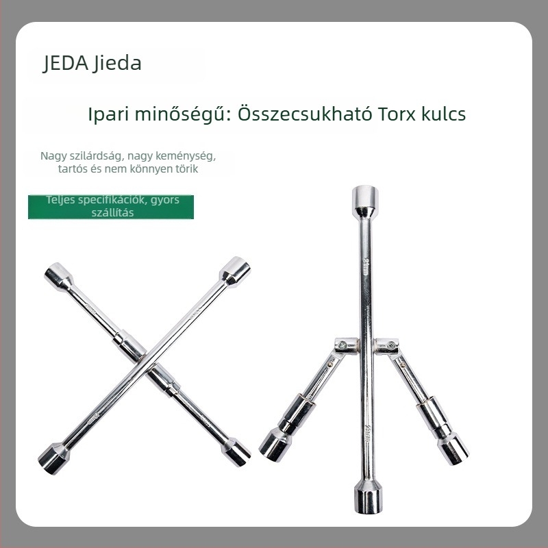 Jade összecsukható keresztkulcs gumikhoz, teleszkópos autógumi kulcs, hordozható keresztes socket készlet