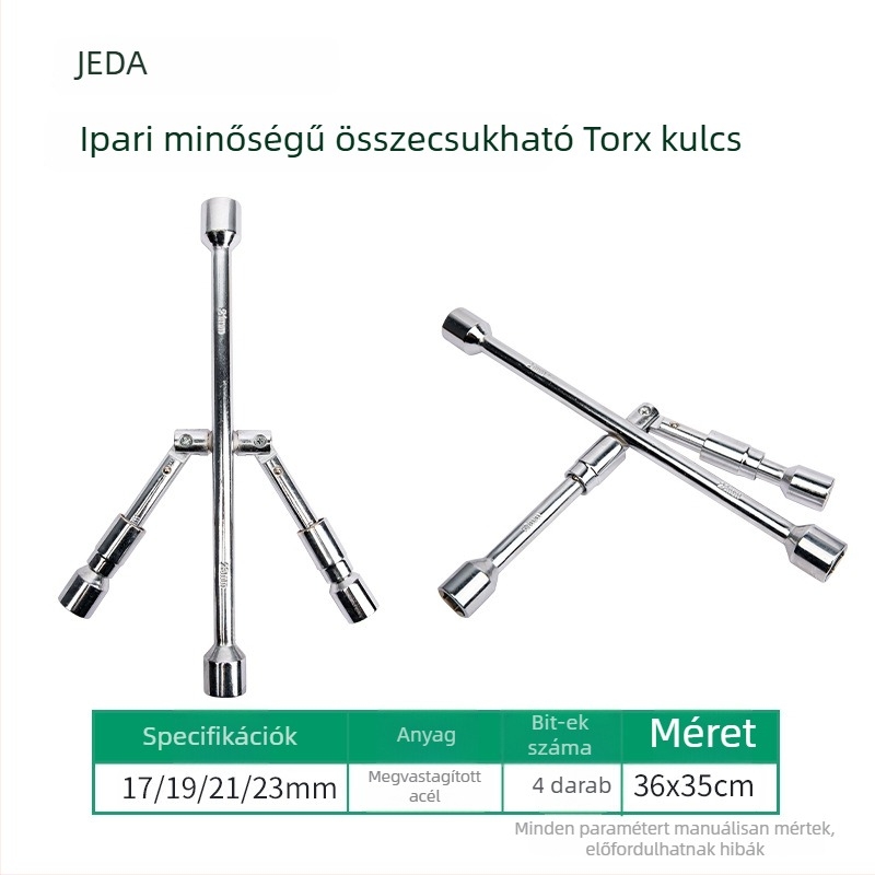 Jade összecsukható keresztkulcs gumikhoz, teleszkópos autógumi kulcs, hordozható keresztes socket készlet