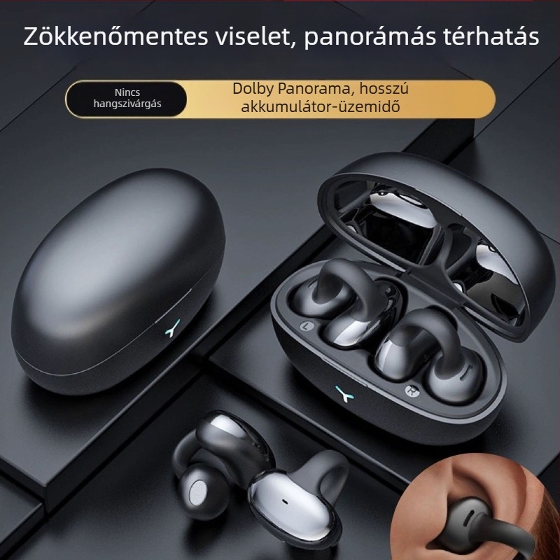 Új klipszes Bluetooth fejhallgató, vezeték nélküli, zajcsökkentés