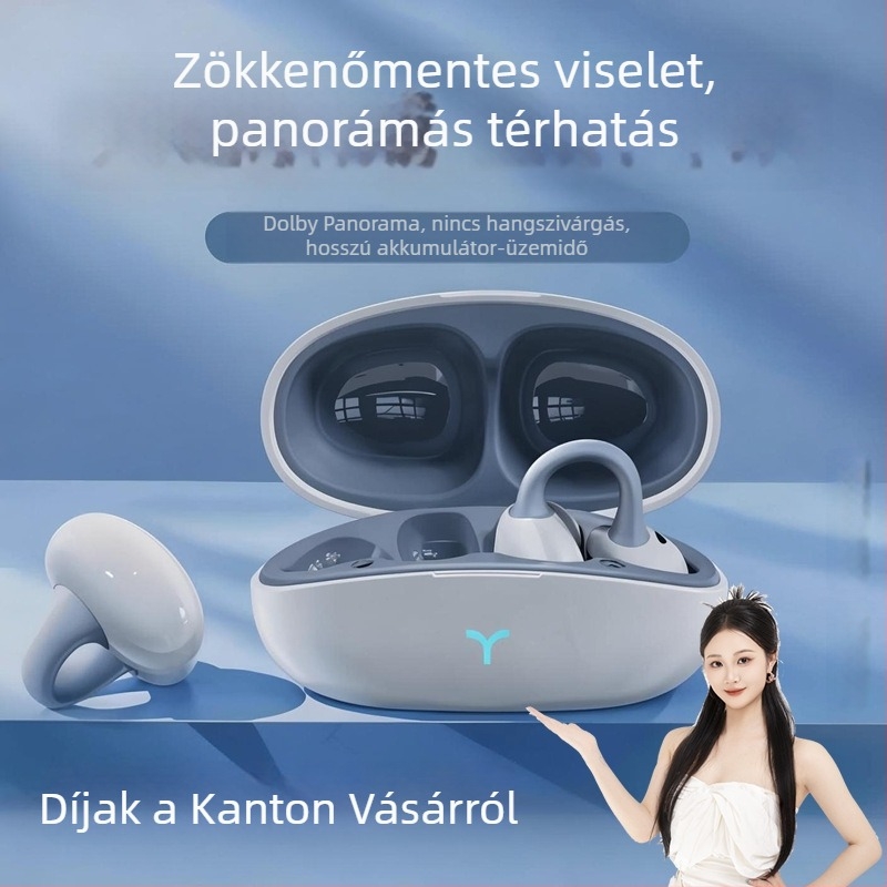 Új klipszes Bluetooth fejhallgató, vezeték nélküli, zajcsökkentés