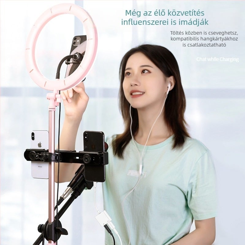 Hangkártya adapter: Lightning–ről 3,5 mm-es audió átalakító élő közvetítéshez