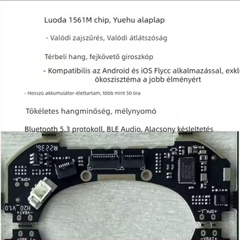 Over-ear vezeték nélküli Bluetooth headset aktív zajszűréssel és átlátszó móddal, Apple és Android kompatibilis, MX Yuehu Zhongke