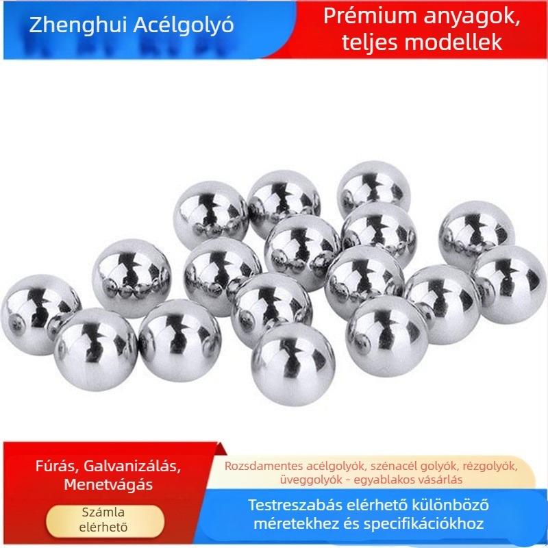 Zhuhui rozsdamentes acélgolyók 304/316, tömör gömbök 0,5–60 mm, keverő- és fitnesz berendezésekhez