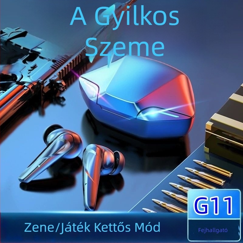 X15Pro Vezeték nélküli Bluetooth fülhallgató alacsony késleltetéssel, G11 e-sport fülhallgatók, TWS