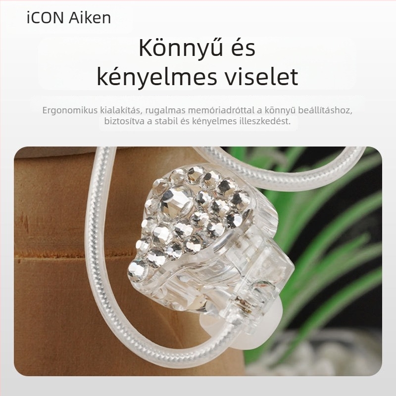 ICON element8 Gyémántbevonatú in-ear monitor fejhallgató énekléshez, vezetékes, 3,5 mm jack, 2,5 m kábel