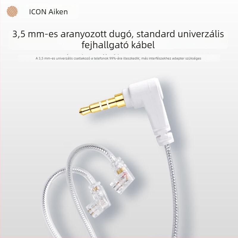 ICON element8 Gyémántbevonatú in-ear monitor fejhallgató énekléshez, vezetékes, 3,5 mm jack, 2,5 m kábel