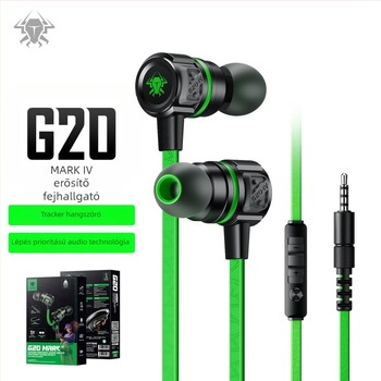 Plextone G20 fülhallgató in-ear 3,5 mm és Type-C kettős csatlakozóval, vezetékes mikrofonnal