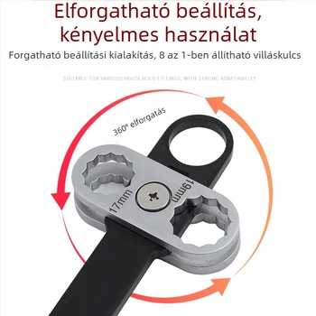 360°-ban forgó, állítható nyolc az egyben csavarkulcs autójavításhoz