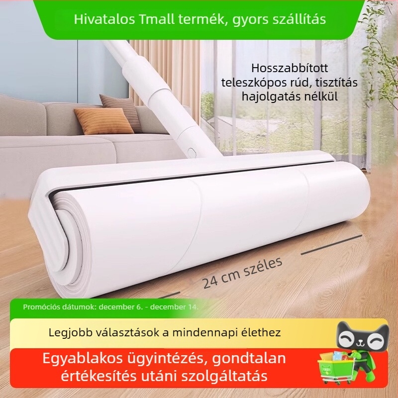 Ruhákhoz készült szöszmentesítő roller cserélhető maggal, műanyag nyújtható fogantyúval, hosszú rúd a szőr gyűjtéséhez, szélesebb változat
