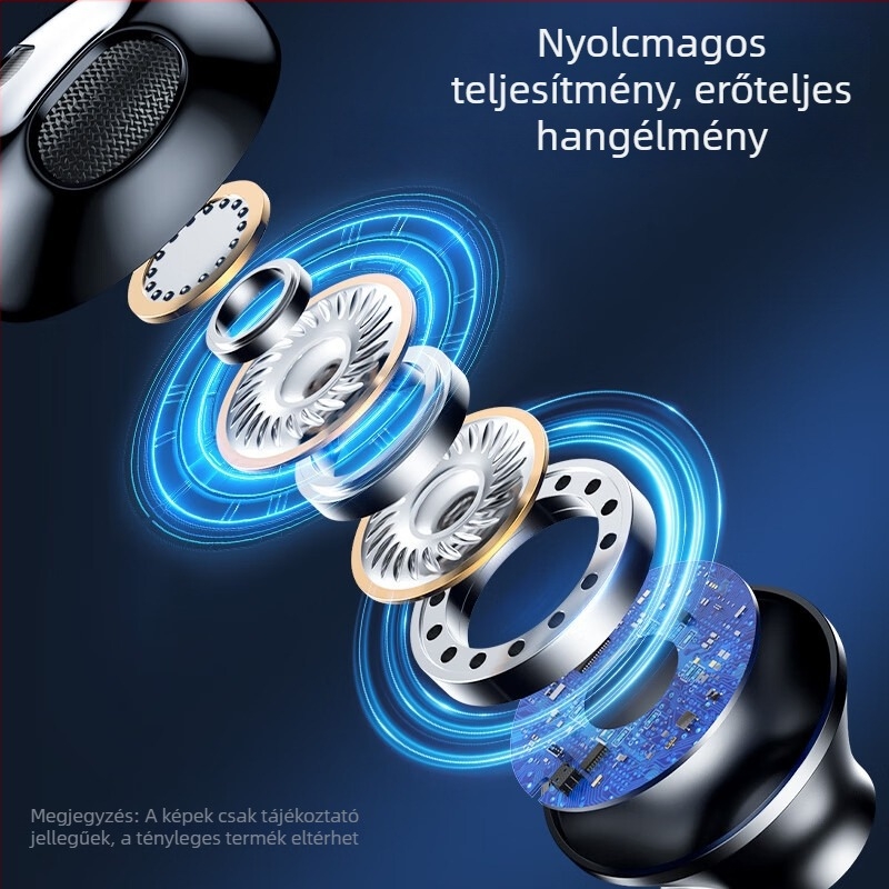 Biaze kábeles fejhallgató mikrofonnal, 2-in-1 USB interfész, Hi‑Fi hang, in-ear dizájn, 7.1 csatornás hang
