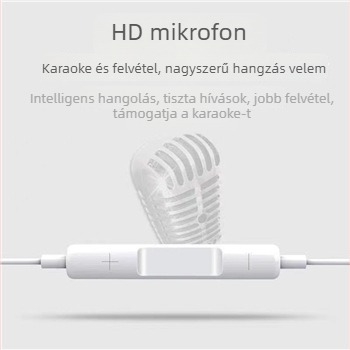 Jin Sanding kábeles fülhallgató kerek dugóval, Android-kompatibilis, mikrofonos, fehér, 1 pár